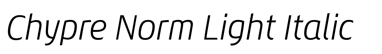 Chypre Norm Light Italic
